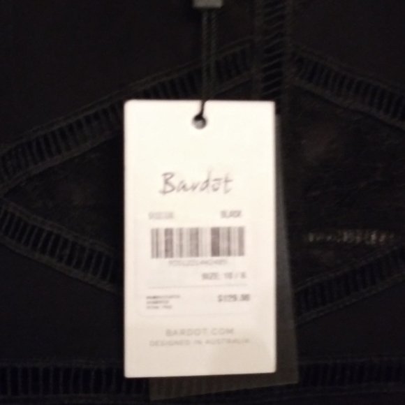 BARDOT 8 NWT Jayne Black Lace Insert Pencil Dress Rockabilly Pin-up - Picture 10 of 13